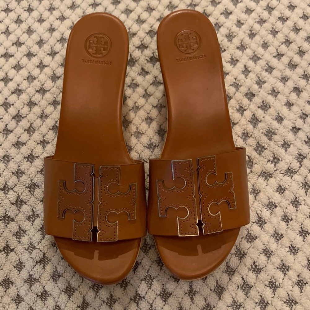 Tory Burch Leather Slides! Great condition, used two or three times.